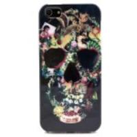 Flowered Skull TPU Cover Case for iPhone 5s 5