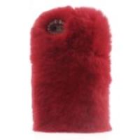 Winter Warmer Rabbit Fur Lady Case for iPhone 6 - Red