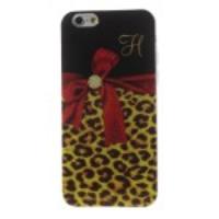 Flash Powder Bowknot & Leopard TPU Back Case for iPhone 6