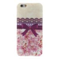 Flash Powder Bowknot & Lace TPU Skin Case for iPhone 6