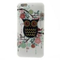 Adorable Owl & Flowers Glittery Powder Glossy TPU Case for iPhone 6