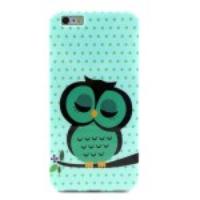 Cute Green Owl Soft TPU Gel Case for iPhone 6 Plus