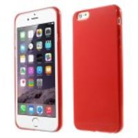 Solid Color Glossy TPU Case Shell for iPhone 6 Plus - Red