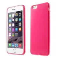 Solid Color Glossy TPU Case for iPhone 6 Plus - Rose