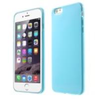 Solid Color Glossy TPU Case Accessory for iPhone 6 Plus - Blue