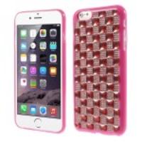 3D Check Dimante TPU Case for iPhone 6 4.7 Inch - Rose