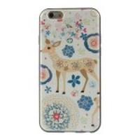 Flower Sika Deer Pattern TPU Case for iPhone 6 4.7 inch