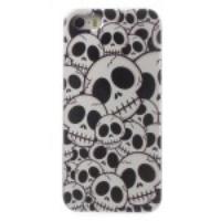 Skulls Pile Color Painting TPU Case for iPhone 5 5s