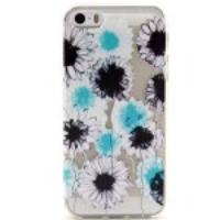 Colorful Chrysanthemum Embossed TPU Cover Case for iPhone 5 5s