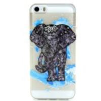 Tribal Art Elephant Embossed TPU Cover Case for iPhone 5 5s