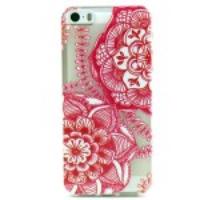 Red Mandala Embossed TPU Cover Case for iPhone 5 5s