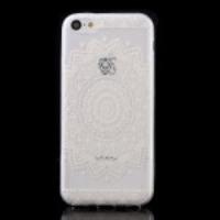 Ultra Slim TPU Cover Case for iPhone 5C - Indian Mandala Flower