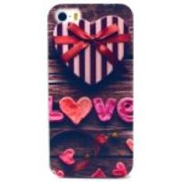 Bowknot LOVE Pattern TPU Gel Case for iPhone 5s 5