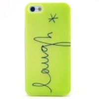 Letter Laugh Pattern TPU Cover Case for iPhone 5s 5