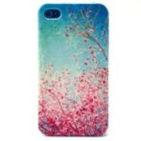 Red Flowers TPU Protective Case for iPhone 4s 4