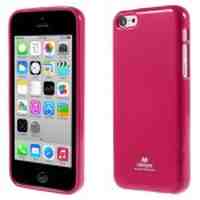 NEWSETS MERCURY Glitter Powder TPU Case Shell for iPhone 5c - Rose