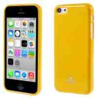 NEWSETS MERCURY Glitter Powder TPU Protective Case for iPhone 5c - Yellow