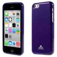 NEWSETS MERCURY Glitter Powder TPU Shell Case for iPhone 5c - Purple