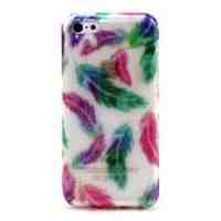 Glitter Powder IMD TPU Case for iPhone 5c - Colorized Feather