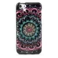 Glitter Powder IMD TPU Protective Case for iPhone 5c - Mandala Flowers