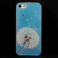 Slim TPU Cover Case for iPhone 5s 5 - White Dandelion