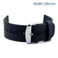 Classic Buckle Genuine Leather Watch Band for Apple Watch 38mm - Dark Blue