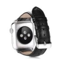 BENKS Genuine Leather Watch Band Wristband for Apple Watch 38mm - Black