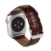 BENKS Genuine Leather Watch Band Wristband for Apple Watch 38mm - Brown