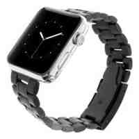 Stainless Steel Buckle Watch Strap Band for Apple Watch 42mm - Black