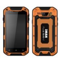 IMAN i5800 Shockproof Dustproof Waterproof 3G Smartphone Quad Core Android 4.4 4.5-inch Screen - Orange