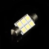 36MM 6Pcs 5050 1W White LED Light Lamp Bulb