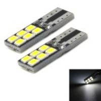 2pcs JMT-T10 3W 200lm 12-LED 2835SMD Decoding LED Car Clearance Lamp CANBUS Error-Free DC12V - White Light