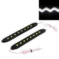 Wave Shape Flexible COB LED Car Daytime Running Light (2Pcs)