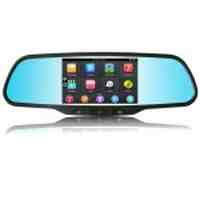 5-inch Car Rearview Mirror Monitor with GPS DVR FM Transmitter Android 4.4 1G+8G