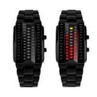 SKMEI Waterproof Men LED Wrist Watch with Alloy Band - Black