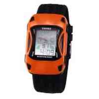 SKMEI Car Shape Students Electronic Watch with Calendar/Stop Watch - Orange