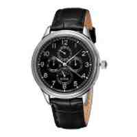 EYKI Round Dial Mechanical Hand Wind Watch Men Wrist Watch - Black