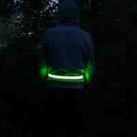 LED Reflective Rechargeable Belt for Safe Night Activities - Green