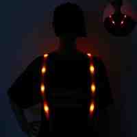 12-LED Versatile Suspender for Night Driving / Walking etc - Orange