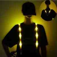 12-LED Versatile Suspender for Night Driving / Walking etc - Yellow