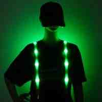 12-LED Versatile Suspender for Night Driving / Walking etc - Green