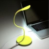 Adjustable Tube 3-Mode Rechargeable LED Table Lamp - Yellow