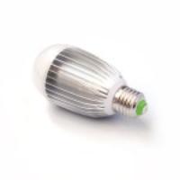 Dimmable E27 9-LED 9W 180 Degree LED Lamp Bulb AC 85-265V Silver Shell - Cool White