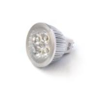 MR16 5W 5-LED 45 Degree LED Spot Lamp Bulb DC 12V Silver Shell - Warm White