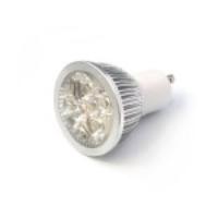 GU10 5W 5-LED 45 Degree LED Spot Light Bulb AC 85-265V Silver Shell - Warm White