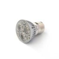 Dimmable E27 6W 3-LED 45 Degree LED Spot Light Bulb Silver Shell - Warm White