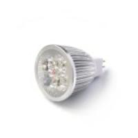 Dimmable MR16 5W 5-LED 60 Degree LED Spot Light Bulb DC 12V Silver Shell - Warm White