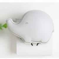 Elephant Shape Voice and Light Controlled LED Night Light - White