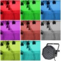 36 x 1W RGB LED Flat Par LED Par Light DMX 7ch Master/Slave for Dj Bar Disco Home Party