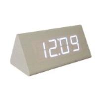 Triangle LED Voice Control Wooden Alarm Clock Digital Display GG1207